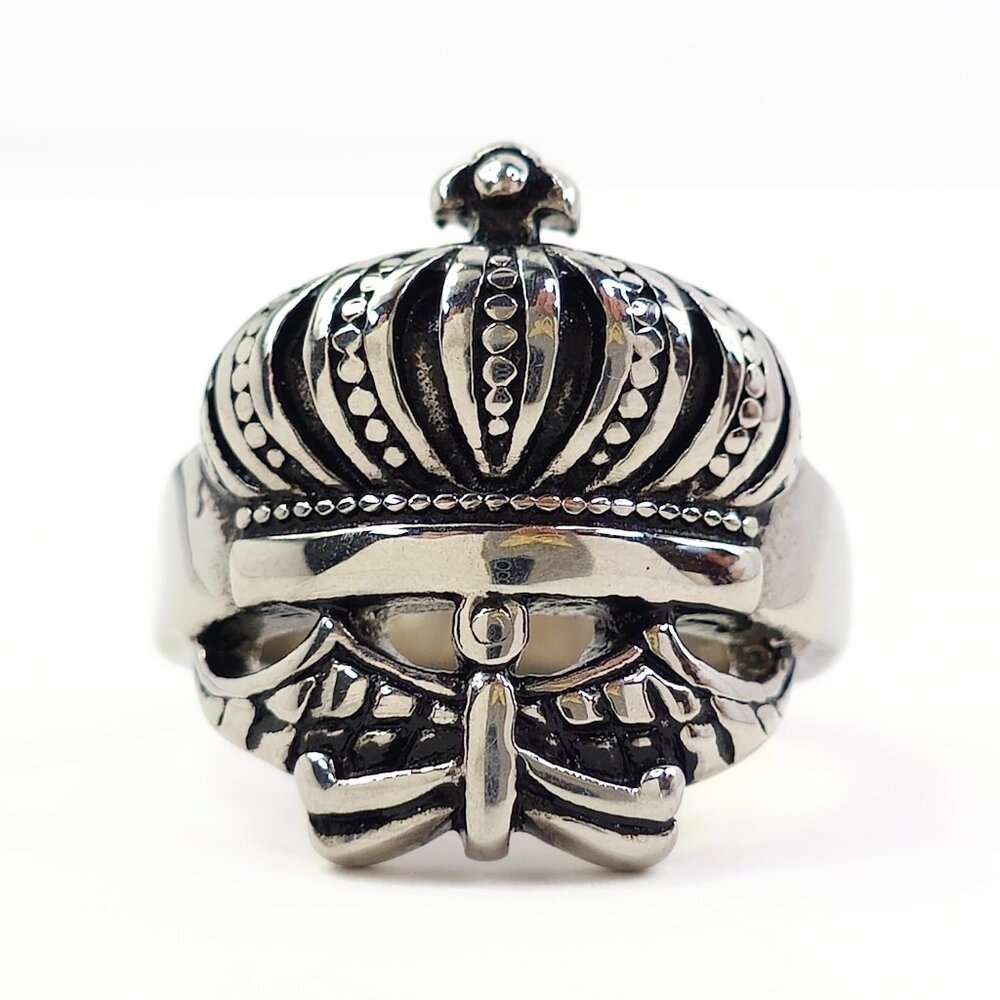 Bright Men's Crown 316 Stainless Steel Ring